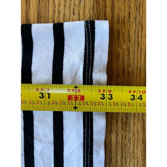 HATCH Maternity Black White Stripe Long Sleeve Rayon Midi Dress  Women's Size 1 - Picture 8 of 10